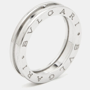 Bvlgari B.Zero1 1-Band 18k White Gold Ring Size 61