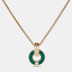 Bvlgari Bvlgari Malachite Diamond 18k Rose Gold  Necklace