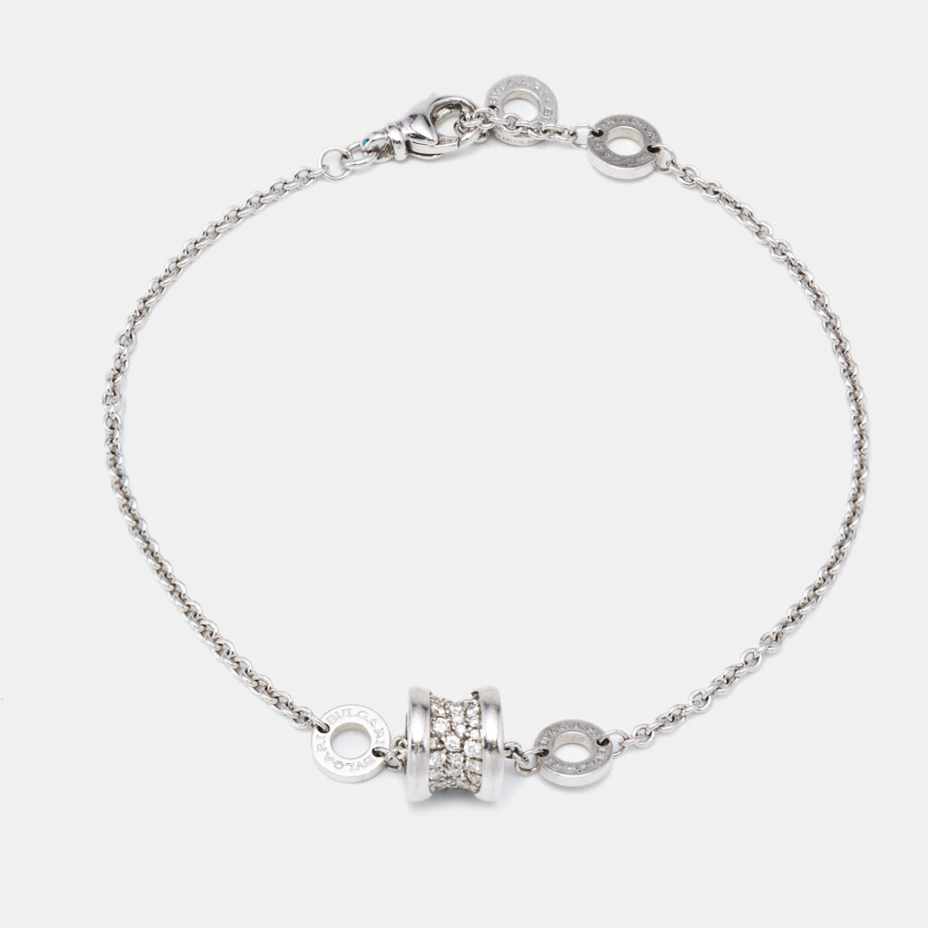 Bvlgari B.Zero1 Diamonds 18k White Gold Bracelet ML