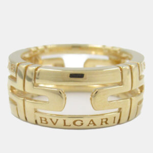 Bvlgari 18K Yellow Gold Parentesi Band Ring EU 48
