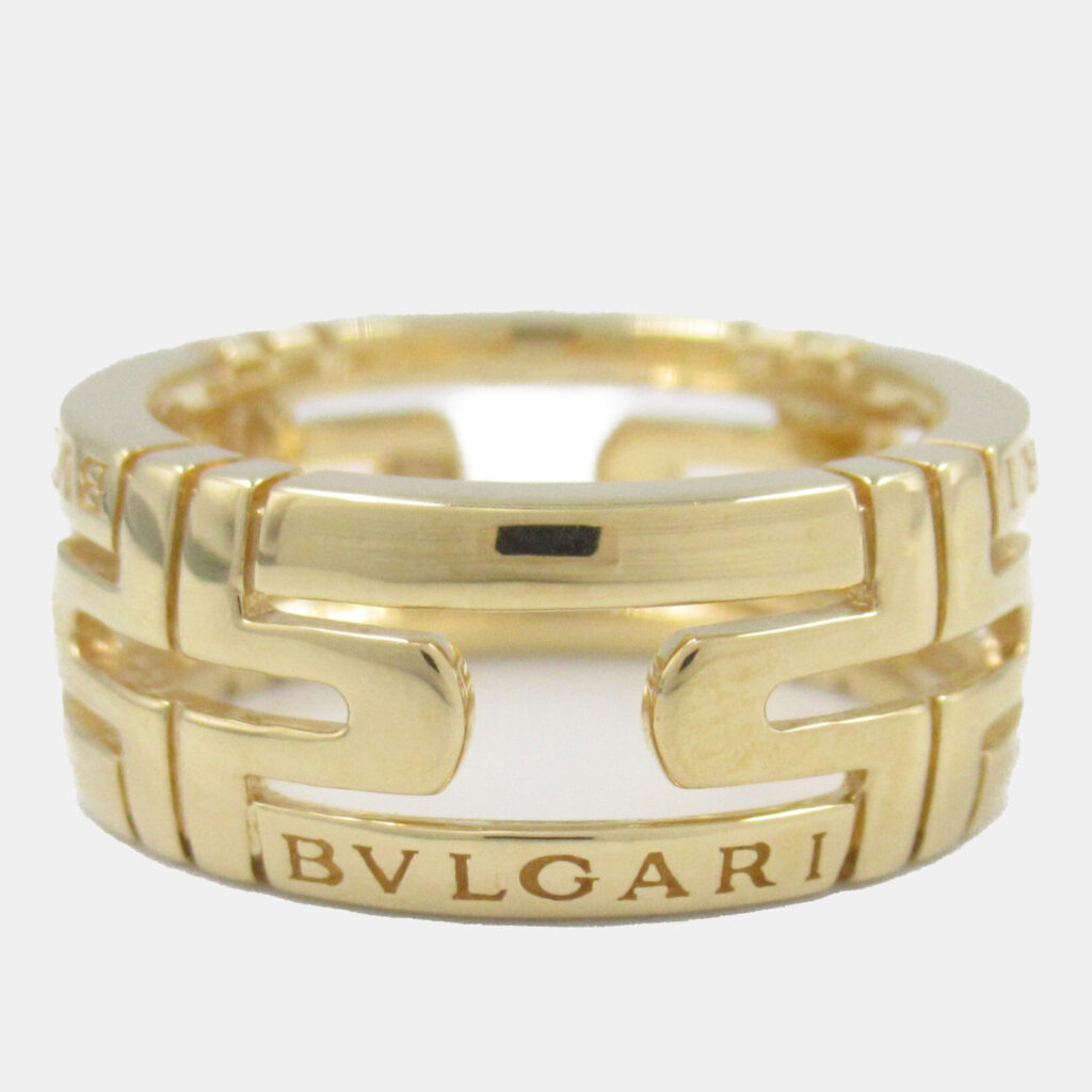 Bvlgari 18K Yellow Gold Parentesi Band Ring EU 48