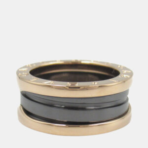 Bvlgari 18K Rose Gold and Ceramic B.Zero1 Two Band Ring