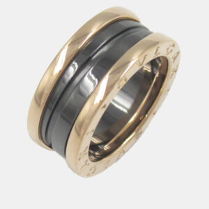 Bvlgari B.Zero1 18K Rose Gold and Ceramic Band Ring EU 48