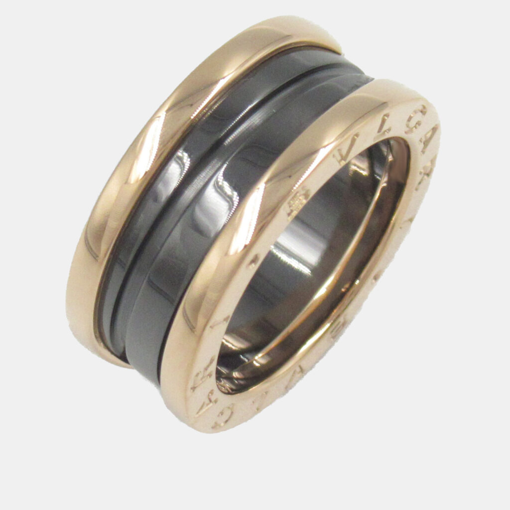 luxury-women-bvlgari-used-fine-jewelry-p1167430-002 Bvlgari B.Zero1 18K Rose Gold and Ceramic Band Ring EU 48