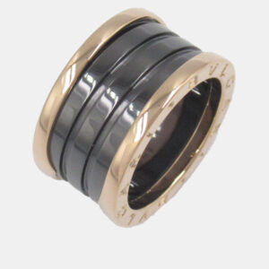 Bvlgari B.Zero1 18K Rose Gold and Ceramic Band Ring EU 54