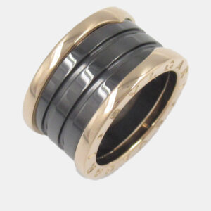 Bvlgari B.Zero1 18K Rose Gold and Ceramic Band Ring EU 50