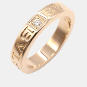 Bvlgari B.Zero1 18K Rose Gold and Diamond B.Zero1 Band Ring EU 50