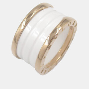 Bvlgari B.Zero1 18K Rose Gold and Ceramic Band Ring EU 51