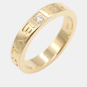 Bvlgari B.Zero1 18K Rose Gold and Diamond B.Zero1 Band Ring EU 53