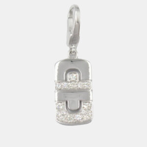 Bvlgari 18K White Gold Parentesi Diamond Charm