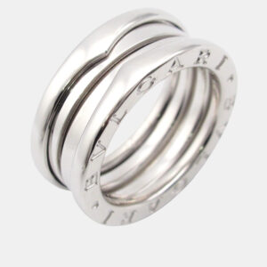 Bvlgari B.Zero1 18K White Gold Band Ring EU 52