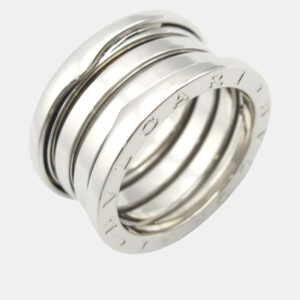 Bvlgari B.Zero1 18K White Gold Band Ring EU 53