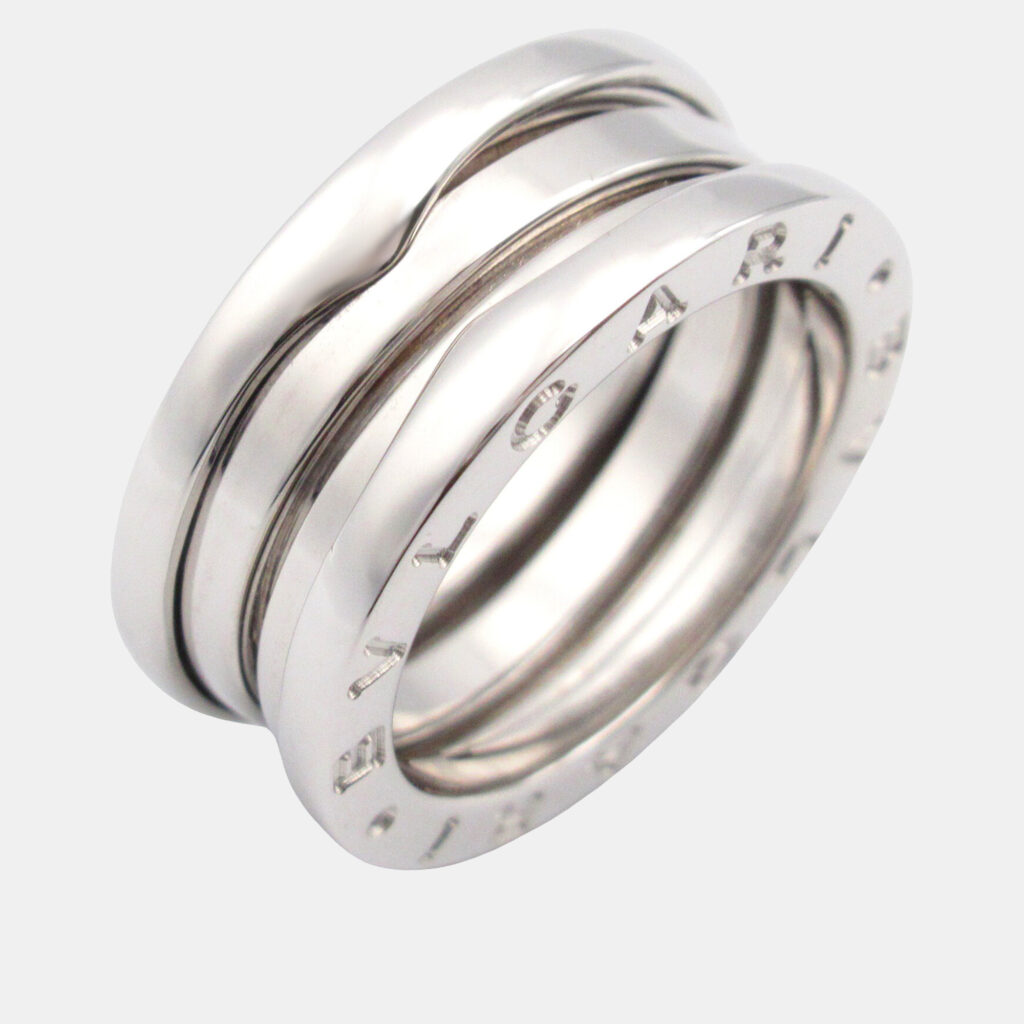 luxury-women-bvlgari-used-fine-jewelry-p1167499-004 Bvlgari B.Zero1 18K White Gold Band Ring EU 50