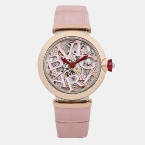 Bvlgari Pink 18k Rose Gold Lucea LUP33SG Quartz Women's Wristwatch 33 mm