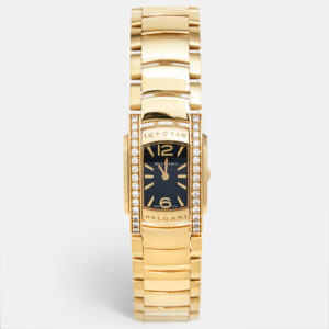 Bvlgari Black Diamond 18k Rose Gold Assioma AAP31BGD1G Women's Wristwatch 31 mm