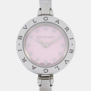 Bvlgari Pink Stainless Steel B.Zero1 BZ23S Quartz Women's Wristwatch 23 mm