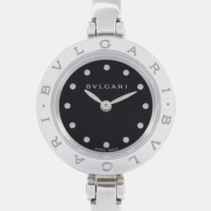 Bvlgari Black Stainless Steel B.Zero1 BZ23S Quartz Women's Wristwatch 23 mm