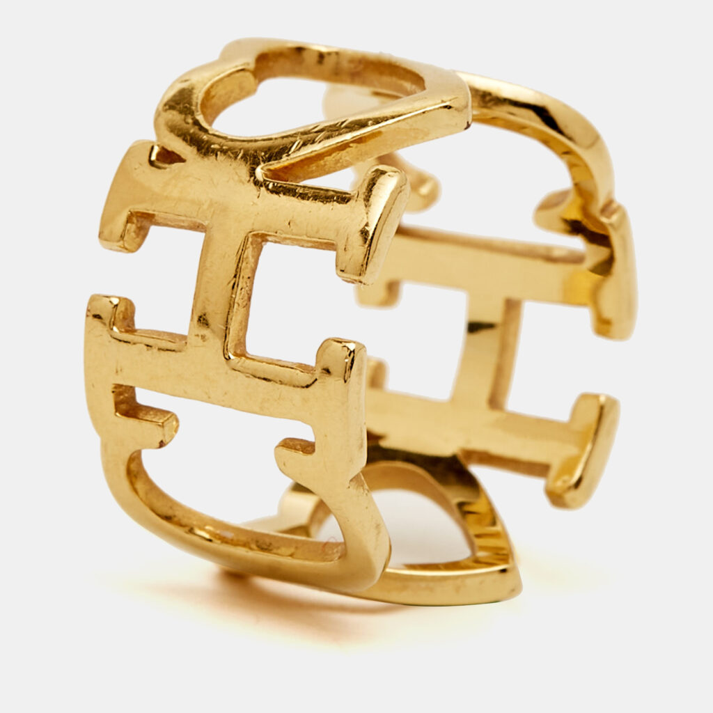 luxury-women-carolina-herrera-used-accessories-p984029-001 Carolina Herrera Gold Tone Ring Size 53