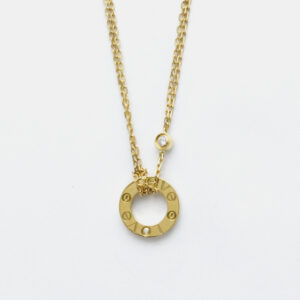 Cartier 18K Yellow gold 2 Diamond LOVE Necklace
