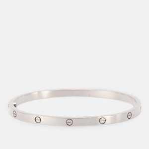 Cartier Love 18k White Gold Bangle Bracelet 16