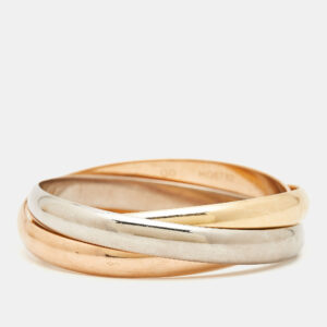 Cartier Trinity 18k Three Tone Gold Bangle Bracelet GD