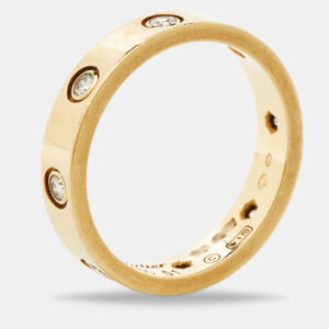 Cartier Love 8 Diamond 18k Yellow Gold Small Model Wedding Band Ring 51