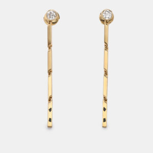 Cartier Panth&egrave;re Diamond and Black Lacquer 18 Karat Gold Pendant Earrings