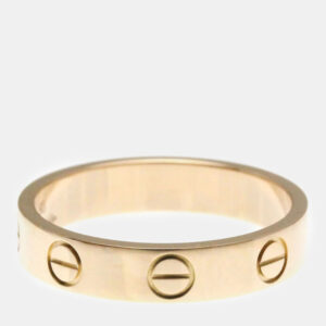 Cartier 18K Rose Gold Love Band Ring EU 50