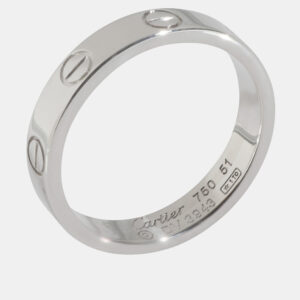 Cartier 18K White Gold  Love Wedding Band EU 51