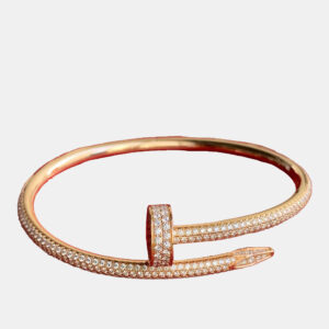 Cartier 18K Rose Gold and Diamond Juste Un Clou Bracelet