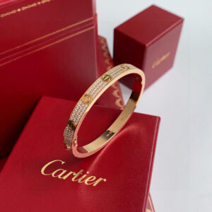Cartier 18K Yellow Gold and Diamond Love Bangle Bracelet
