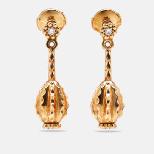 Cartier Cactus de Cartier Diamond 18K Yellow Gold Drop Earrings