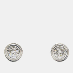 Cartier 18K White Gold Diamond D'Amour XS Pierced Earrings