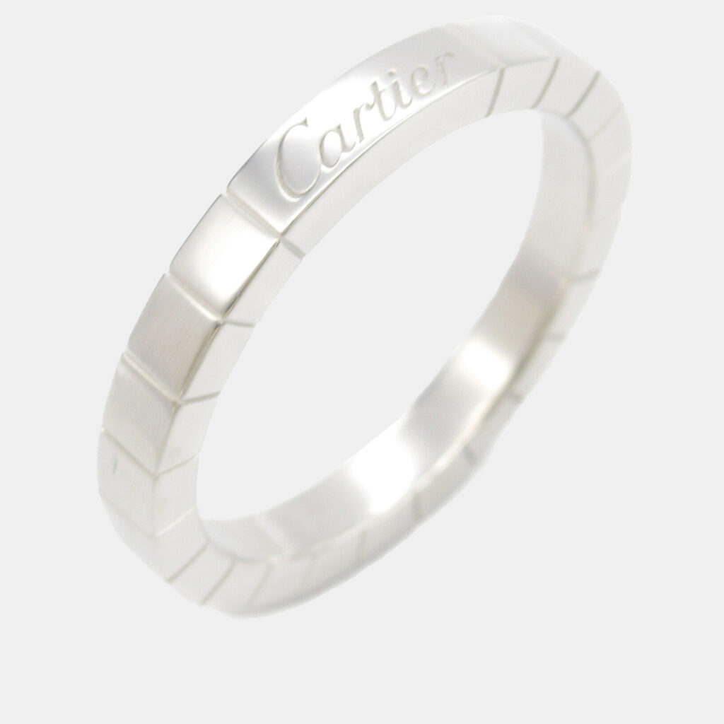 luxury-women-cartier-used-fine-jewelry-p1146952-006 Cartier 18K White Gold Lanieres Ring EU 60