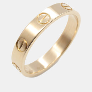 cartier 18k rose gold love band ring eu 52