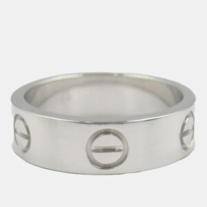 Cartier 18K White Gold Love Ring  EU 52