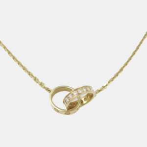 Cartier 18K Yellow Gold Baby Love Diamond Necklace
