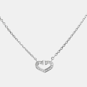 Cartier C de Cartier Heart 18k White Gold Necklace