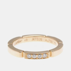 Cartier 18K Rose Gold Diamonds Maillon Panthere Wedding Band EU 49