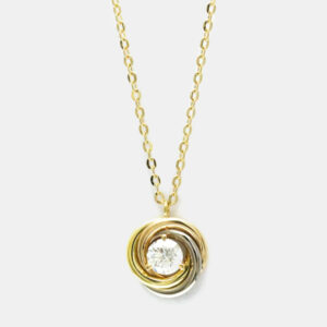 Cartier  18K Pink White Yellow Gold Diamond Trinity De Cartier Pendant Necklace