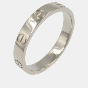Cartier 18K White Gold Love Ring EU 55