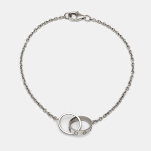 Cartier Love Interlocking Loops 18k White Gold Bracelet