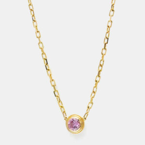Cartier 18K Pink Gold Pink Sapphire D'Amour Necklace
