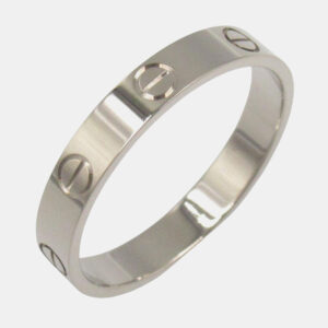 Cartier 18K White Gold Love Band Ring EU 61