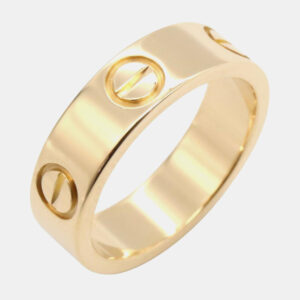 Cartier 18K Yellow Gold Love Band Ring EU 49