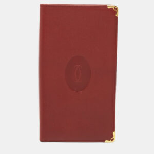 Cartier Burgundy Leather Must de Cartier Long Wallet