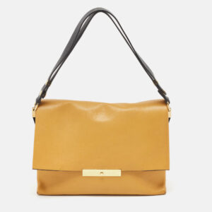 Celine Tan Leather Blade Flap Shoulder Bag