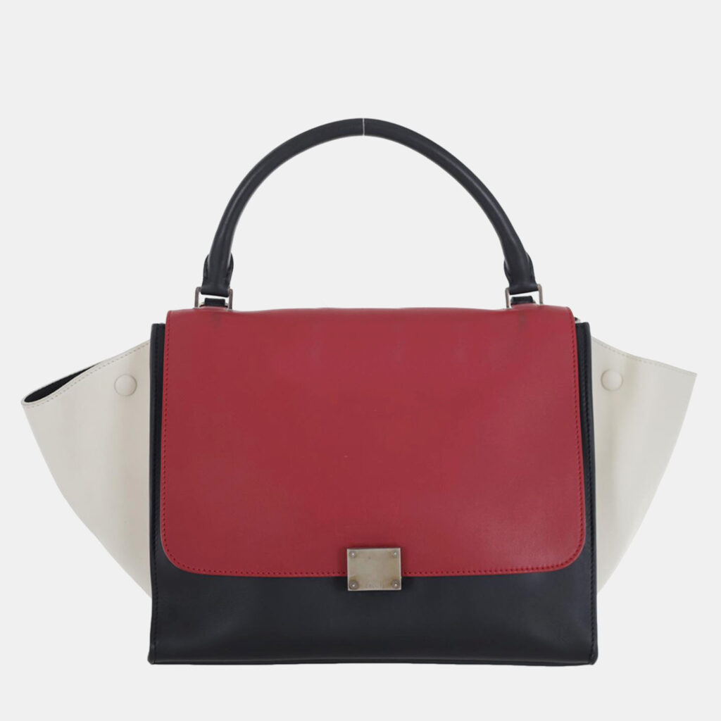 luxury-women-celine-used-handbags-p1074403-008 Celine Tricolor Trapeze Bag