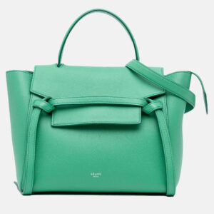 Celine Green Micro Grained Calfskin Belt Bag