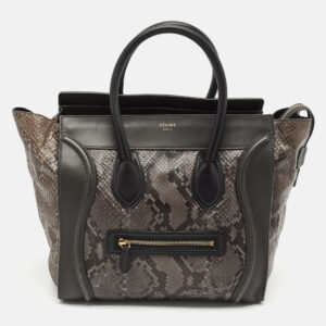 Celine Tricolor Python and Leather Mini Luggage Tote